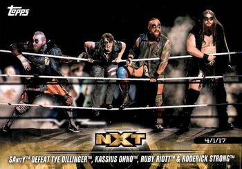 2018 Topps WWE NXT - Matches and Moments #36 SAnitY Defeat Tye Dillinger, Kassius Ohno, Ruby Front