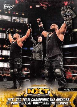 2018 Topps WWE NXT - Matches and Moments #38 NXT Tag Team Champions The Authors of Pain Front