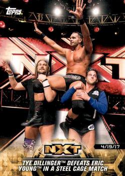 2018 Topps WWE NXT - Matches and Moments #42 Tye Dillinger Defeats Eric Young Front