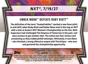 2018 Topps WWE Women's Division - Memorable Matches and Moments #NXT-13 Ember Moon Back