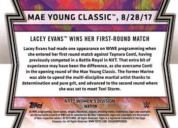 2018 Topps WWE Women's Division - Memorable Matches and Moments #NXT-19 Lacey Evans Back