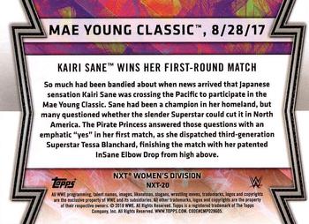 2018 Topps WWE Women's Division - Memorable Matches and Moments #NXT-20 Kairi Sane Back