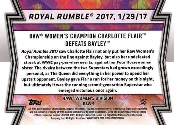 2018 Topps WWE Women's Division - Memorable Matches and Moments #RAW-1 Charlotte Flair Back
