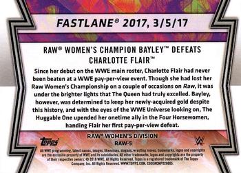 2018 Topps WWE Women's Division - Memorable Matches and Moments #RAW-5 Bayley Back