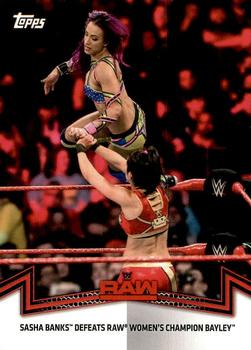2018 Topps WWE Women's Division - Memorable Matches and Moments #RAW-6 Sasha Banks Front