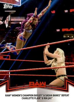 2018 Topps WWE Women's Division - Memorable Matches and Moments #RAW-8 Sasha Banks Front