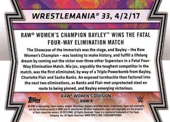 2018 Topps WWE Women's Division - Memorable Matches and Moments #RAW-9 Bayley Back