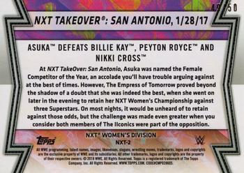 2018 Topps WWE Women's Division - Memorable Matches and Moments Silver #NXT-2 Asuka / Billie Kay / Peyton Royce / Nikki Cross Back
