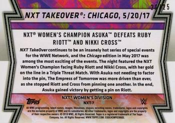 2018 Topps WWE Women's Division - Memorable Matches and Moments Blue #NXT-7 Asuka / Ruby Riott / Nikki Cross Back