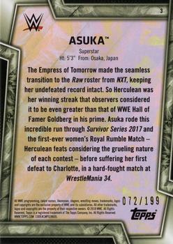 2018 Topps WWE Women's Division - Autographs #3 Asuka Back