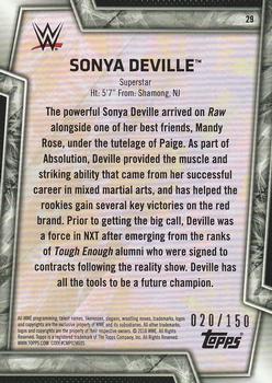 2018 Topps WWE Women's Division - Autographs Green #29 Sonya Deville Back