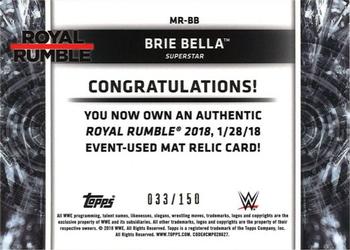 2018 Topps WWE Women's Division - Mat Relics Green #MR-BB Brie Bella Back