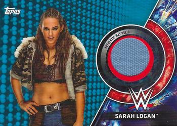 2018 Topps WWE Women's Division - Mat Relics Blue #MR-SL Sarah Logan Front