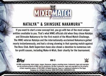 2018 Topps WWE Women's Division - Mixed Match Challenge #MM-9 Natalya / Shinsuke Nakamura Back