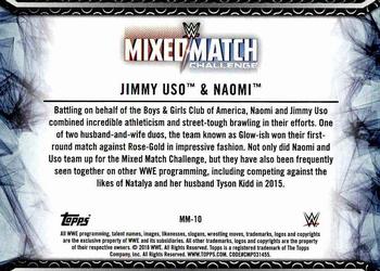 2018 Topps WWE Women's Division - Mixed Match Challenge #MM-10 Jimmy Uso / Naomi Back