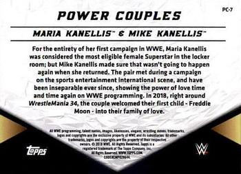 2018 Topps WWE Women's Division - Power Couples #PC-7 Maria Kanellis / Mike Kanellis Back