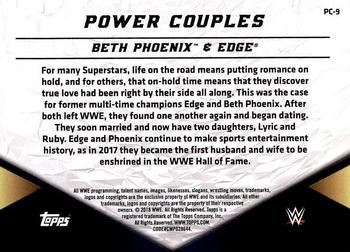 2018 Topps WWE Women's Division - Power Couples #PC-9 Beth Phoenix / Edge Back