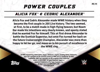 2018 Topps WWE Women's Division - Power Couples #PC-11 Alicia Fox / Cedric Alexander Back