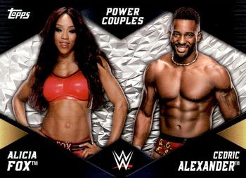 2018 Topps WWE Women's Division - Power Couples #PC-11 Alicia Fox / Cedric Alexander Front