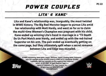 2018 Topps WWE Women's Division - Power Couples #PC-22 Lita / Kane Back