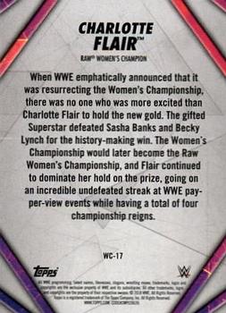 2018 Topps WWE Women's Division - Women's Champion #WC-17 Charlotte Flair Back