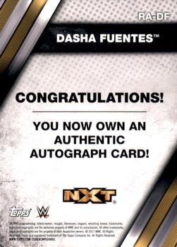 2017 Topps WWE NXT - Autographs #RA-DF Dasha Fuentes Back