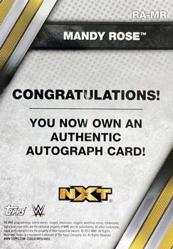 2017 Topps WWE NXT - Autographs #RA-MR Mandy Rose Back