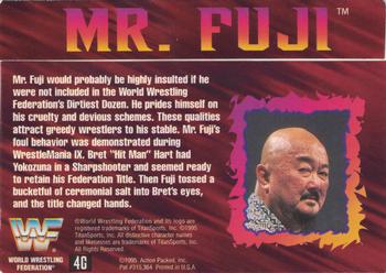 1995 Action Packed WWF - 24 Kt. Gold #4G Mr. Fuji Back