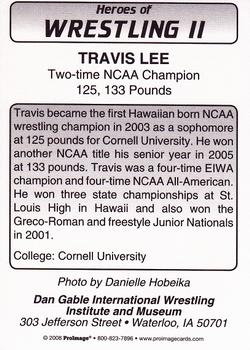 2008 Heroes of Wrestling II #NNO Travis Lee Back
