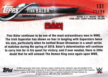 2018 Topps WWE Then Now Forever - Blue #131 Finn Balor Back