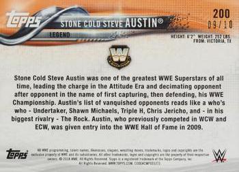 2018 Topps WWE Then Now Forever - Gold #200 Stone Cold Steve Austin Back
