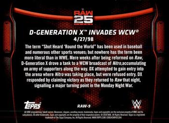 2018 Topps WWE Then Now Forever - 25 Years of Raw #RAW-9 D-Generation X Invades WCW Back