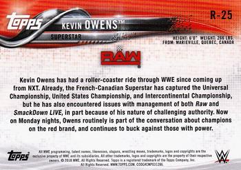2018 Topps WWE Then Now Forever - Roster Update #R-25 Kevin Owens Back