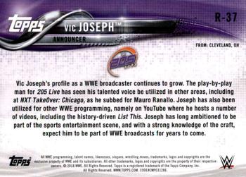 2018 Topps WWE Then Now Forever - Roster Update #R-37 Vic Joseph Back