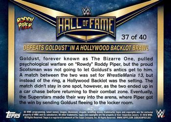 2018 Topps WWE Then Now Forever - WWE Hall of Fame Tribute Rowdy Roddy Piper #37 Defeats Goldust in a Hollywood Backlot Brawl Back