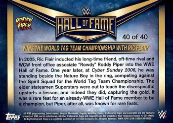 2018 Topps WWE Then Now Forever - WWE Hall of Fame Tribute Rowdy Roddy Piper #40 Wins the World Tag Team Championship with Ric Flair Back