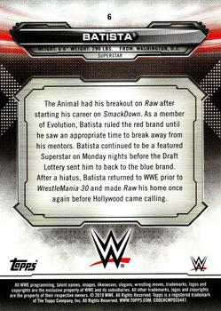 2019 Topps WWE RAW #6 Batista Back
