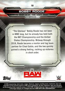 2019 Topps WWE RAW #10 Bobby Roode Back