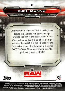 2019 Topps WWE RAW #19 Curt Hawkins Back