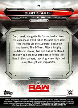 2019 Topps WWE RAW #20 Curtis Axel Back