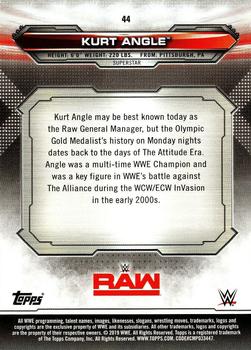 2019 Topps WWE RAW #44 Kurt Angle Back
