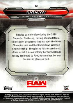 2019 Topps WWE RAW #52 Natalya Back