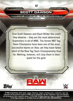 2019 Topps WWE RAW #67 Scott Dawson Back