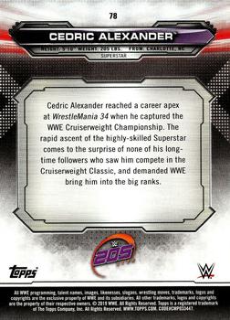 2019 Topps WWE RAW #78 Cedric Alexander Back
