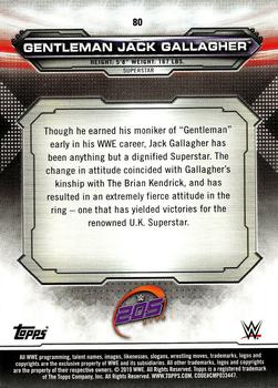 2019 Topps WWE RAW #80 Gentleman Jack Gallagher Back