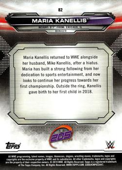 2019 Topps WWE RAW #82 Maria Kanellis Back