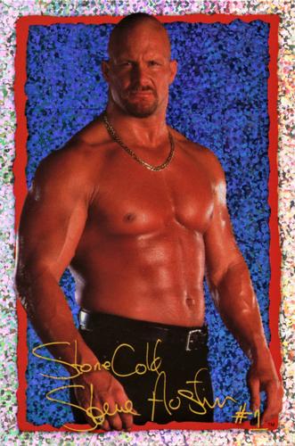 2001 Merlin WWF Mega Photo Stickers #NNO Stone Cold Steve Austin Front