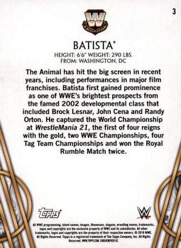 2018 Topps Legends of WWE - Bronze #3 Batista Back