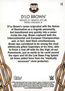 2018 Topps Legends of WWE - Bronze #12 D'Lo Brown Back