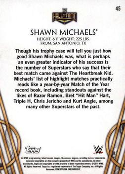 2018 Topps Legends of WWE - Bronze #45 Shawn Michaels Back
